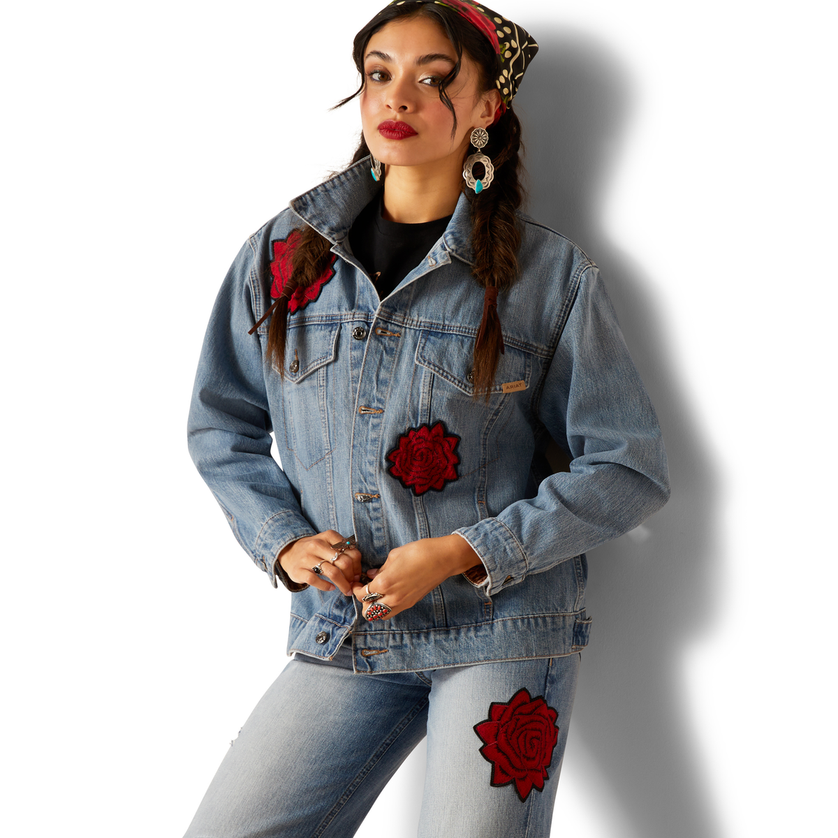 Ariat Women’s Quincy Trucker Denim Jacket Anaheim - S Aus 8-10 - Ariat Womens Tops
