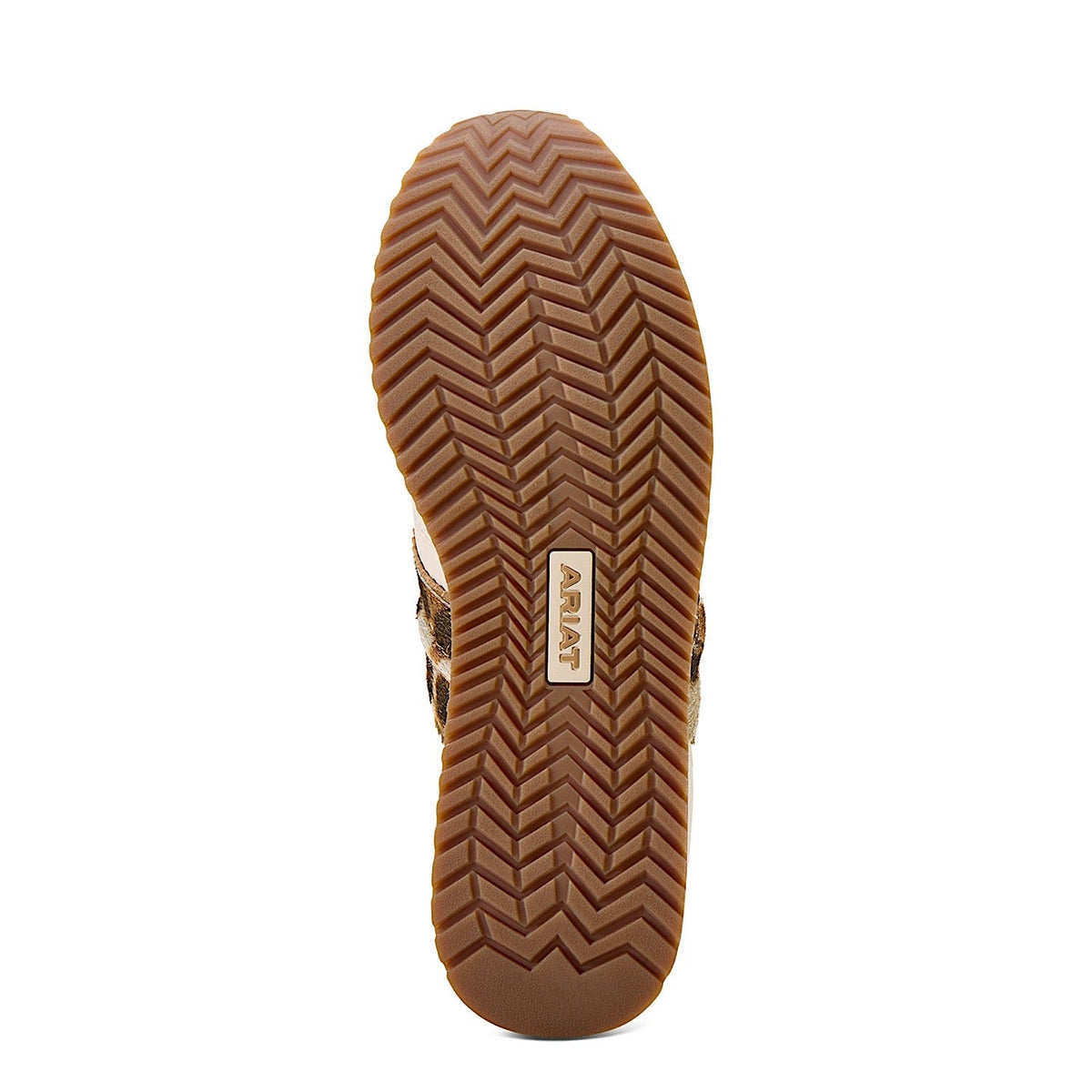 Ariat Womens Ranch Runner Shoe - Bright Cream/Gilded Leopard Hair