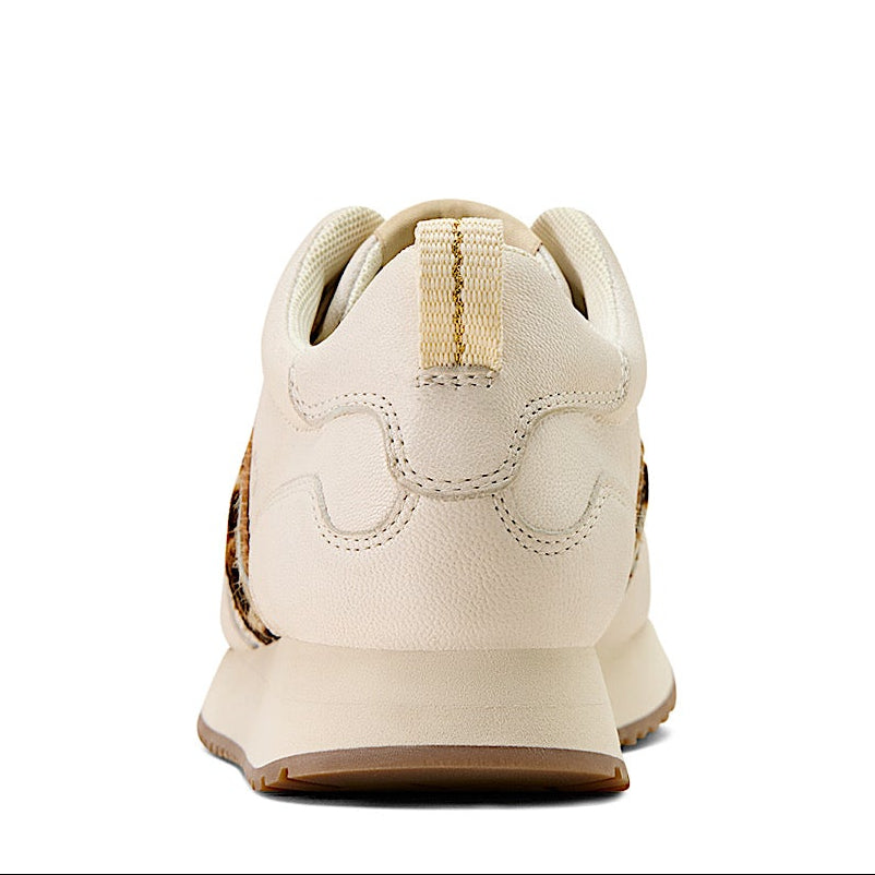 Ariat Womens Ranch Runner Shoe - Bright Cream/Gilded Leopard Hair