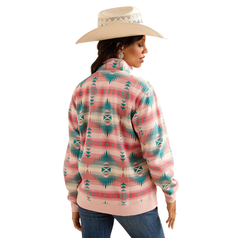 Ariat Women’s Ranger 1/2 Zip Sweatshirt - Tiffany Print - Ariat Womens Tops