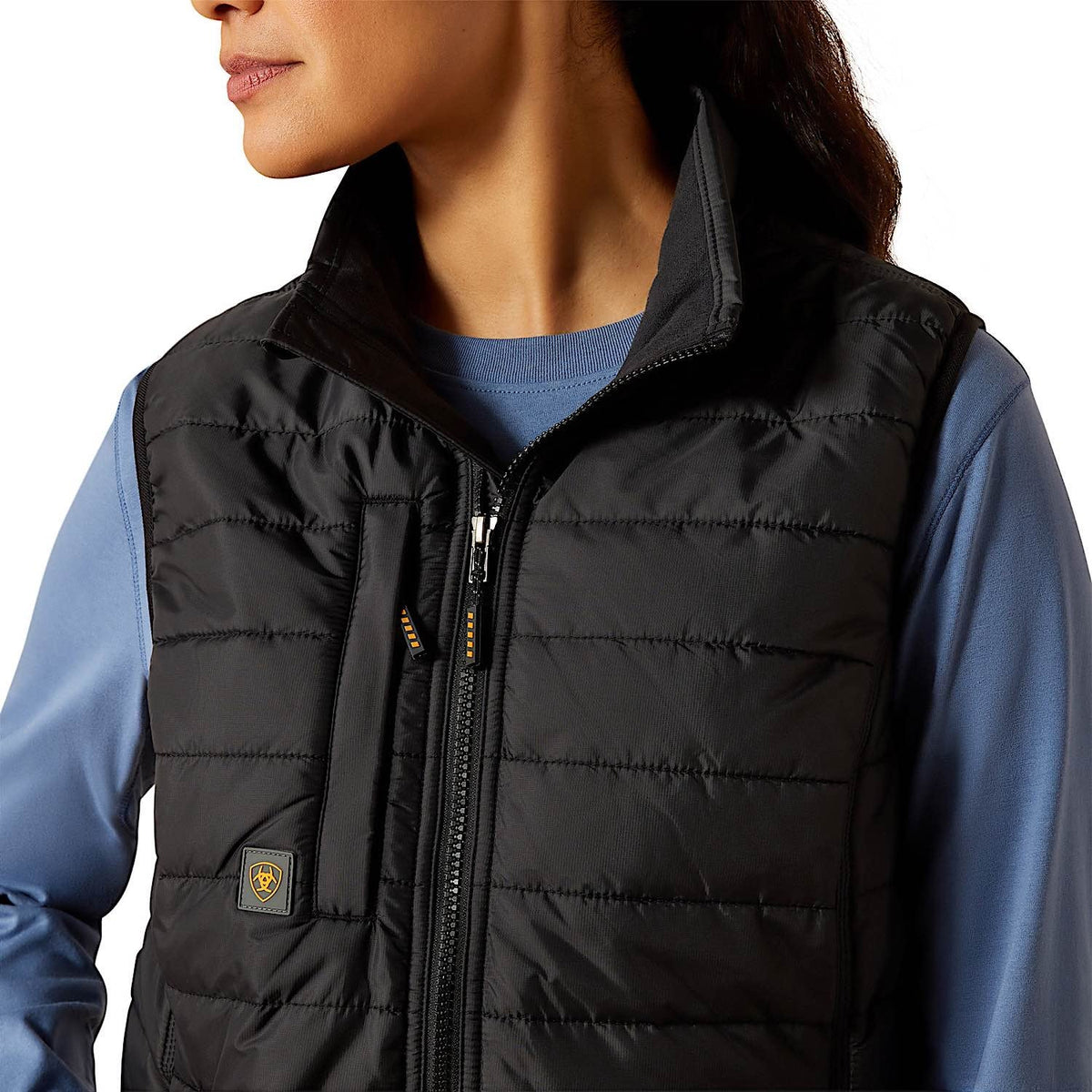 Ariat Womens Rebar Condura Ripstop Lightweight Insulated Vest - Black