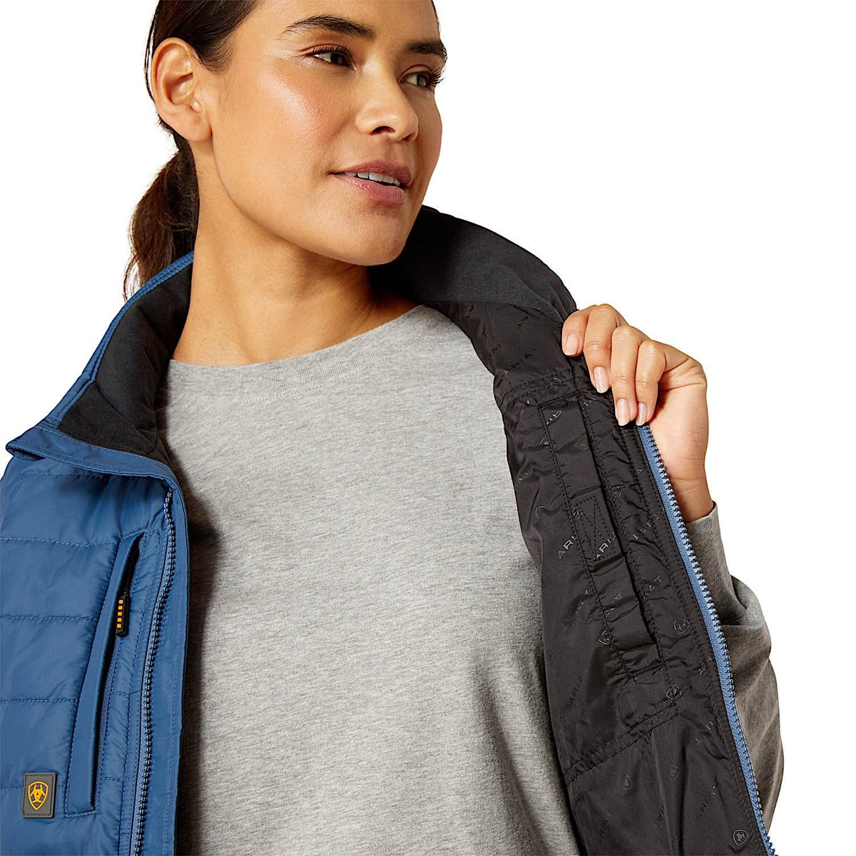 Ariat Womens Rebar Condura Ripstop Lightweight Insulated Vest - Ensign Blue