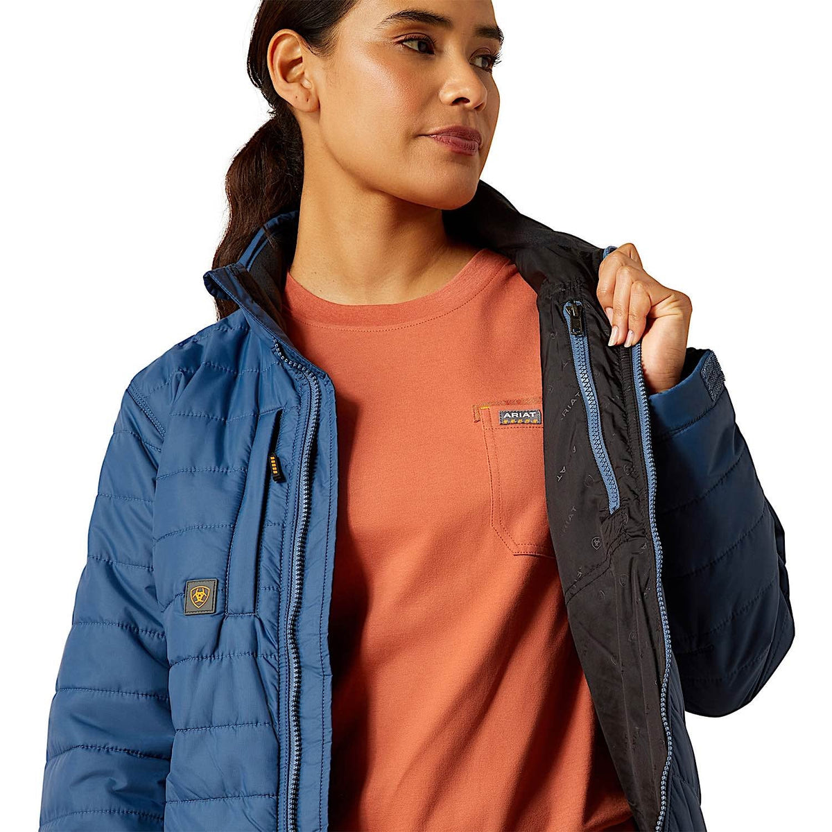 Ariat Womens Rebar Cordura Ripstop Lightweight Insulated Jacket - Ensign Blue