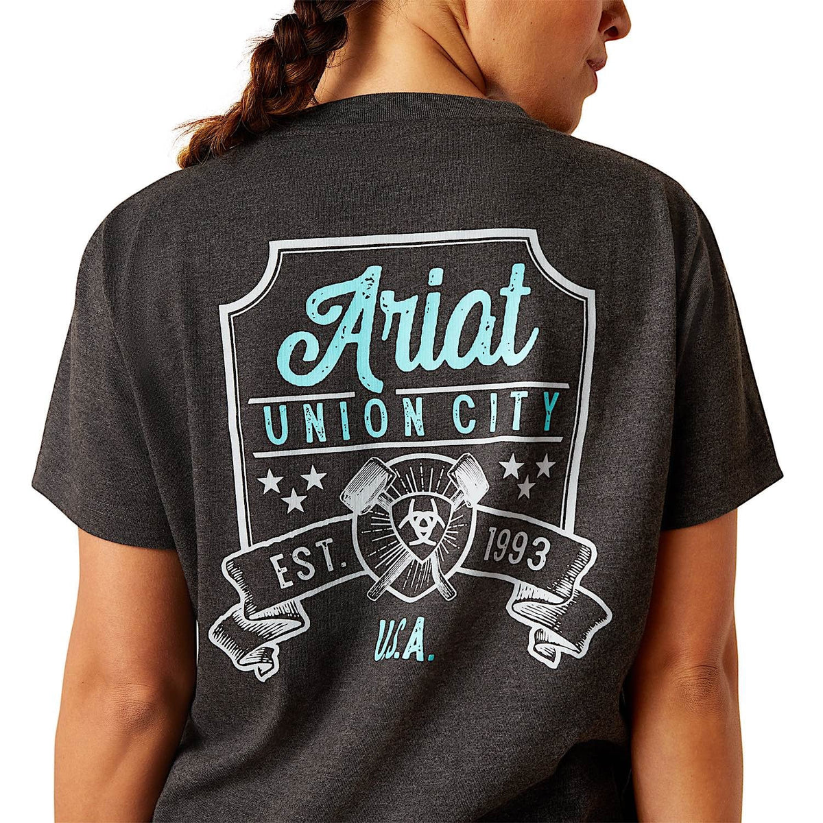 Ariat Women’s Rebar Cotton Strong HQ T-Shirt - Charcoal Heather - Ariat Womens Tops