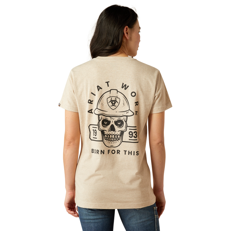 Ariat Womens Rebar Cotton Strong T Shirt - Oatmeal Heather