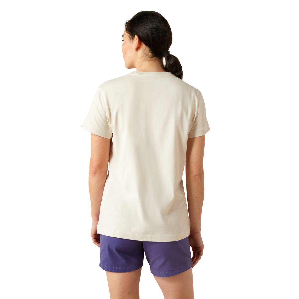 Ariat Womens Rebar Cotton Strong Worldwide T Shirt - Moonbeam
