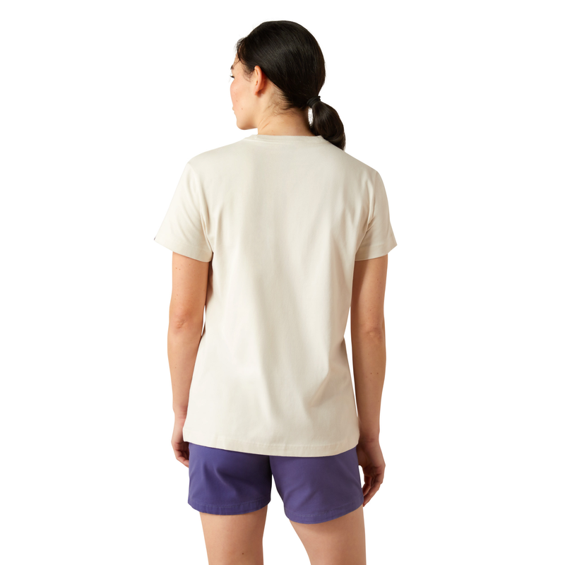 Ariat Womens Rebar Cotton Strong Worldwide T Shirt - Moonbeam