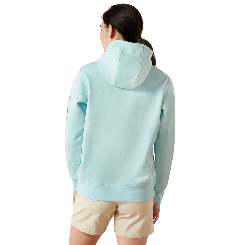 Ariat Womens Rebar Graphic Hoodie - Aquatic/Pastel Lilac