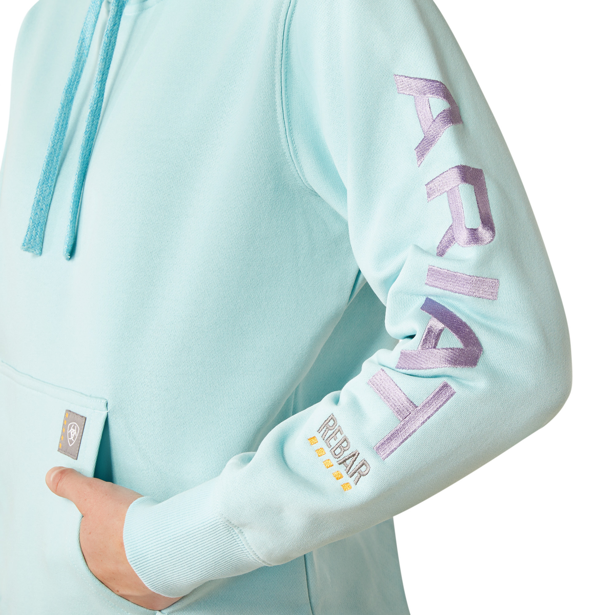Ariat Womens Rebar Graphic Hoodie - Aquatic/Pastel Lilac