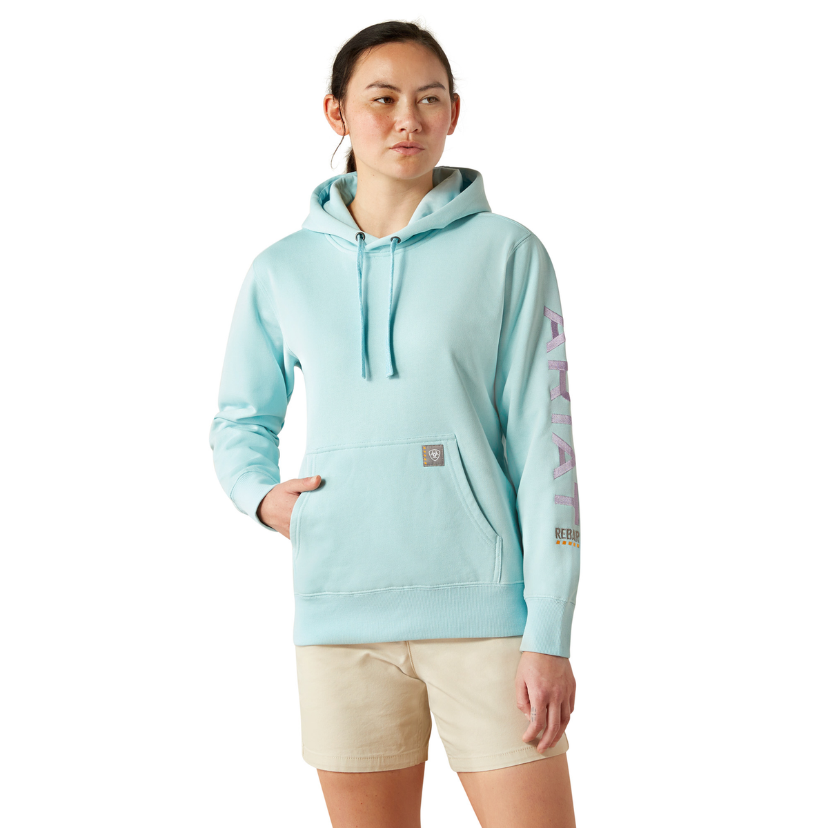 Ariat Womens Rebar Graphic Hoodie - Aquatic/Pastel Lilac