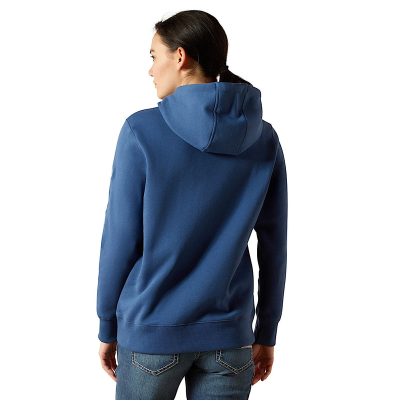 Ariat Womens Rebar Graphic Hoodie - Ensign Blue/Endless Sky