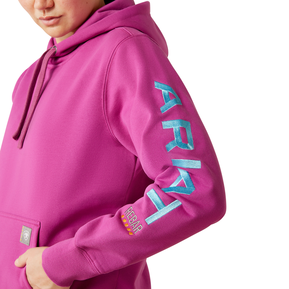 Ariat Womens Rebar Graphic Hoodie - Willowherb/Maui Blue