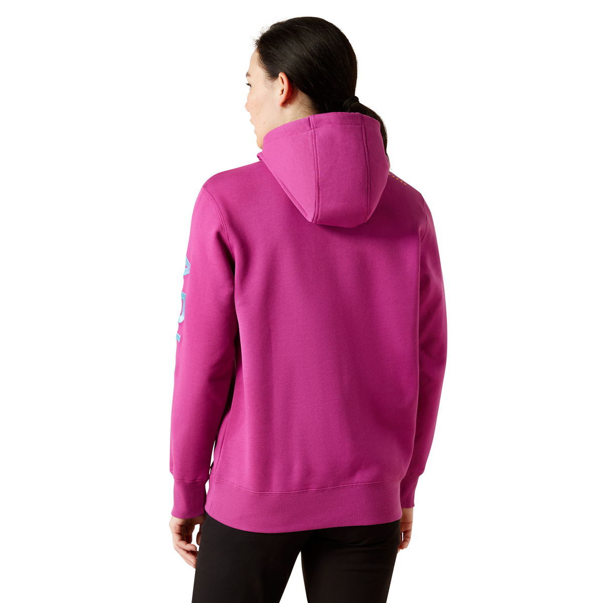 Ariat Womens Rebar Graphic Hoodie - Willowherb/Maui Blue