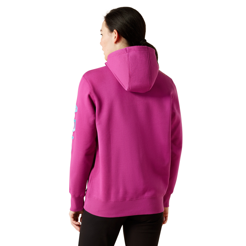 Ariat Womens Rebar Graphic Hoodie - Willowherb/Maui Blue