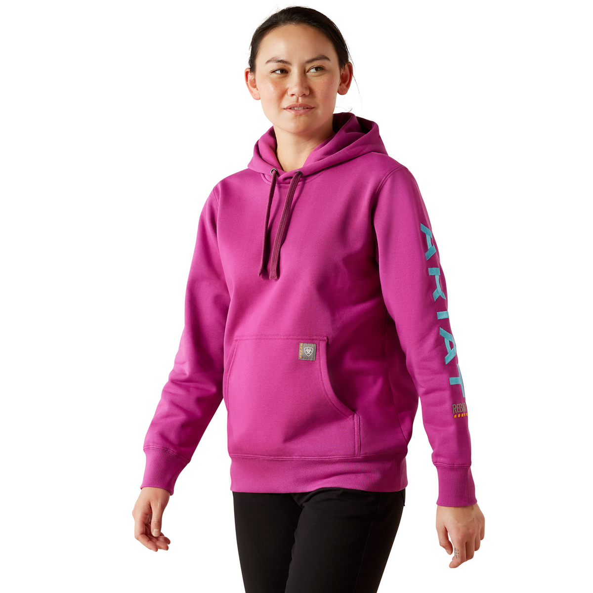 Ariat Womens Rebar Graphic Hoodie - Willowherb/Maui Blue