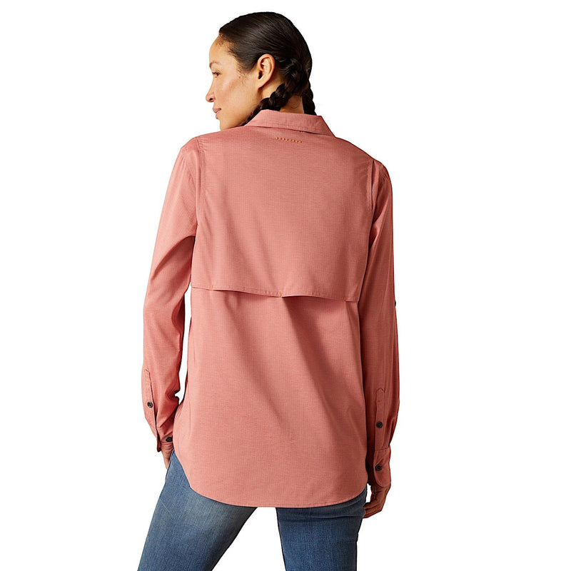 Ariat Womens Rebar Made Tough Venttek Durastretch Work Shirt - Jester Red Heather