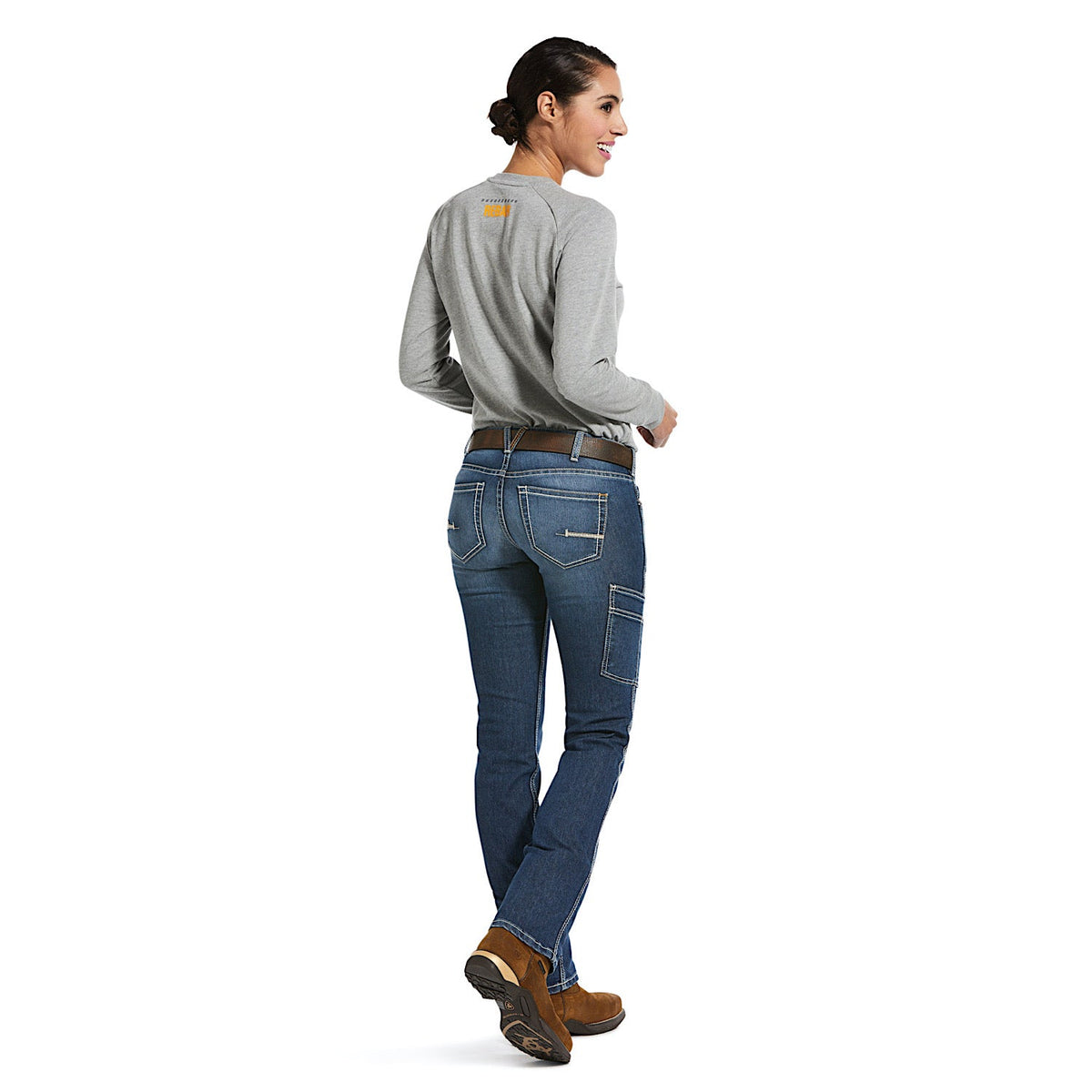 Ariat Women’s Rebar Mid Rise Durastretch Riveter Straight Leg Jean - Night Ride