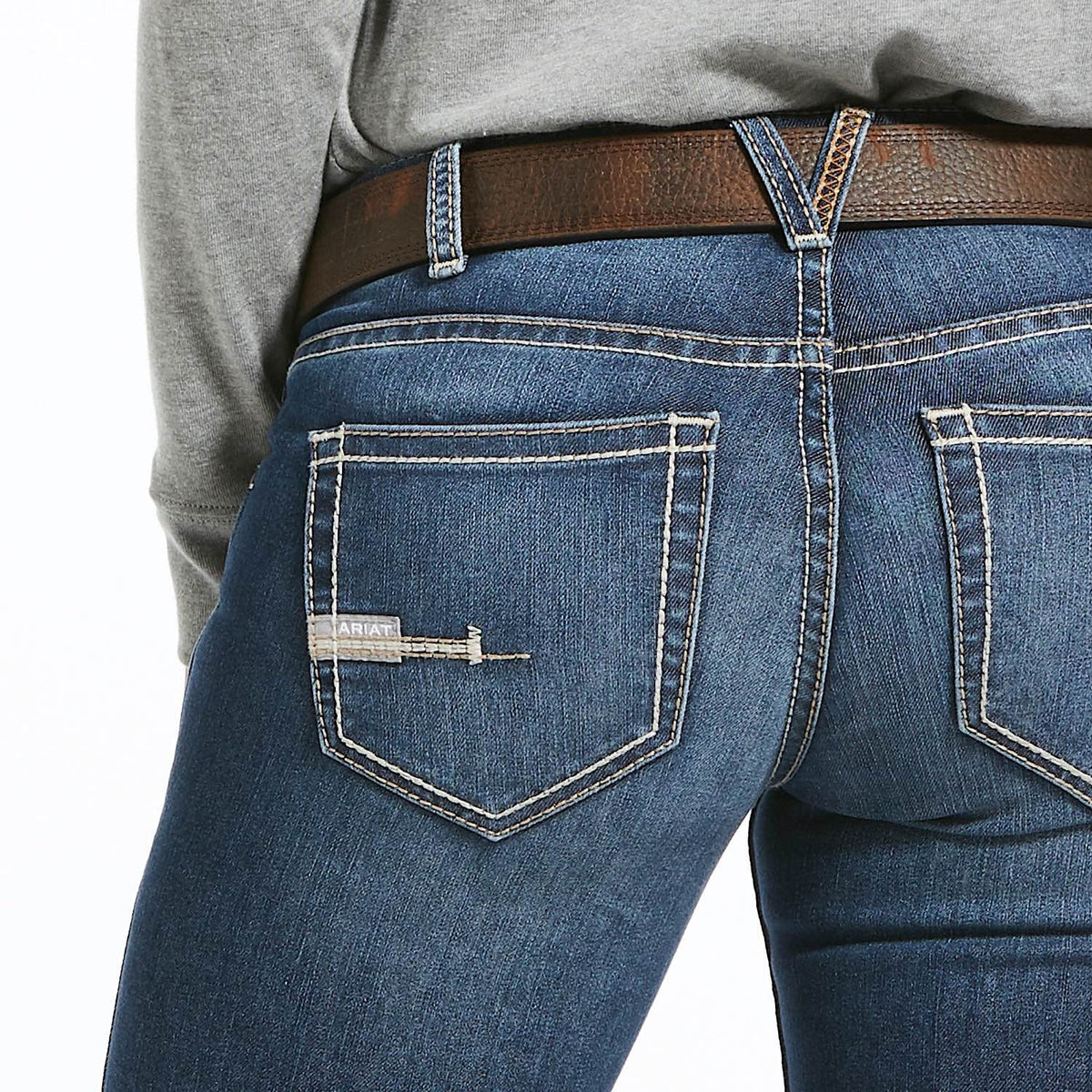 Ariat Women’s Rebar Mid Rise Durastretch Riveter Straight Leg Jean - Night Ride