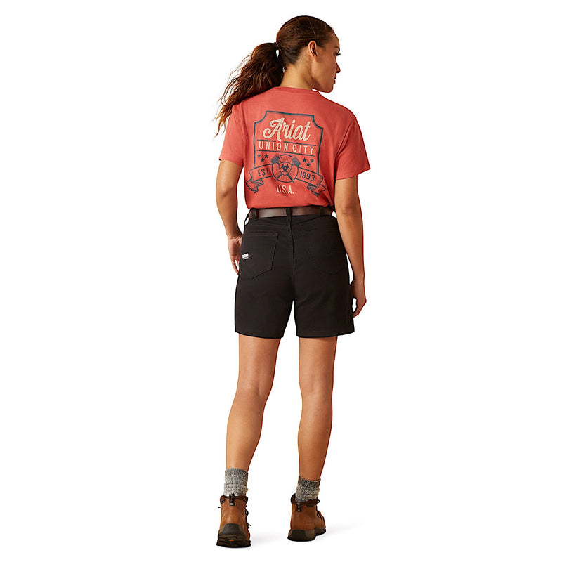 Ariat Women’s Rebar Perfect Rise Made Tough 6’’ Shorts - Black