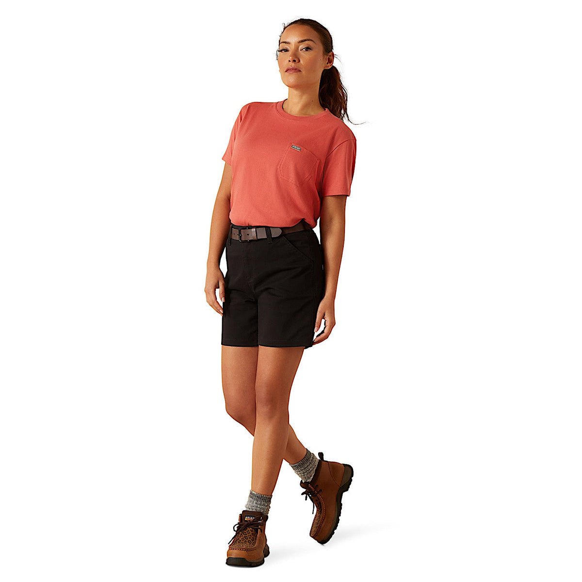 Ariat Women’s Rebar Perfect Rise Made Tough 6’’ Shorts - Black