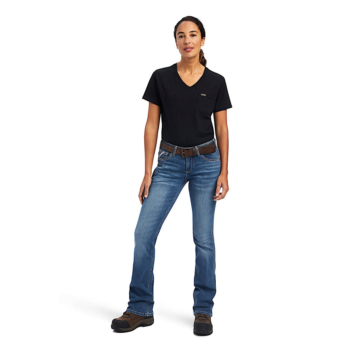 Ariat Women’s Rebar Riveter Perfect Rise Boot Cut Jeans - Malibu