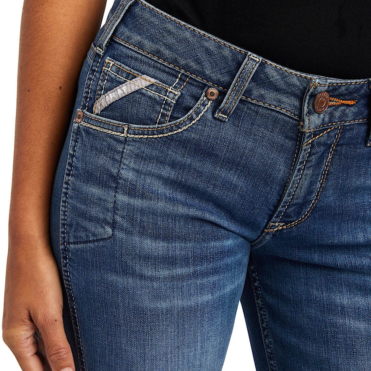 Ariat Women’s Rebar Riveter Perfect Rise Boot Cut Jeans - Malibu