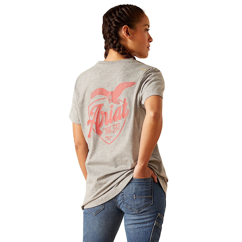 Ariat Women’s Rebar Workman True Grit T-Shirt - Heather Grey - Ariat Womens Tops