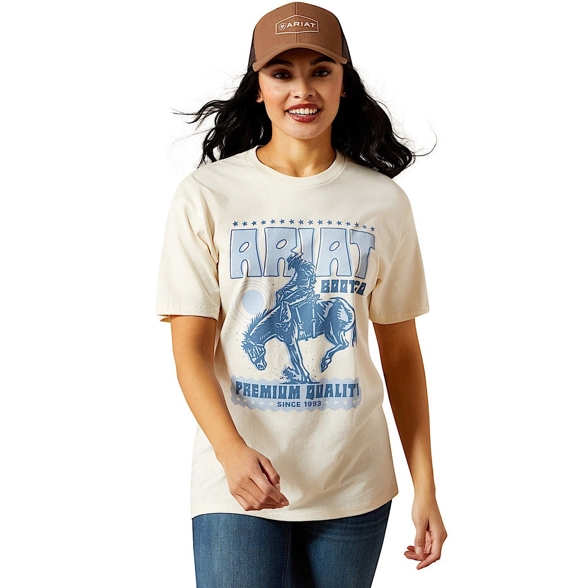 Ariat Womens Retro Block Poster T-Shirt - Natural