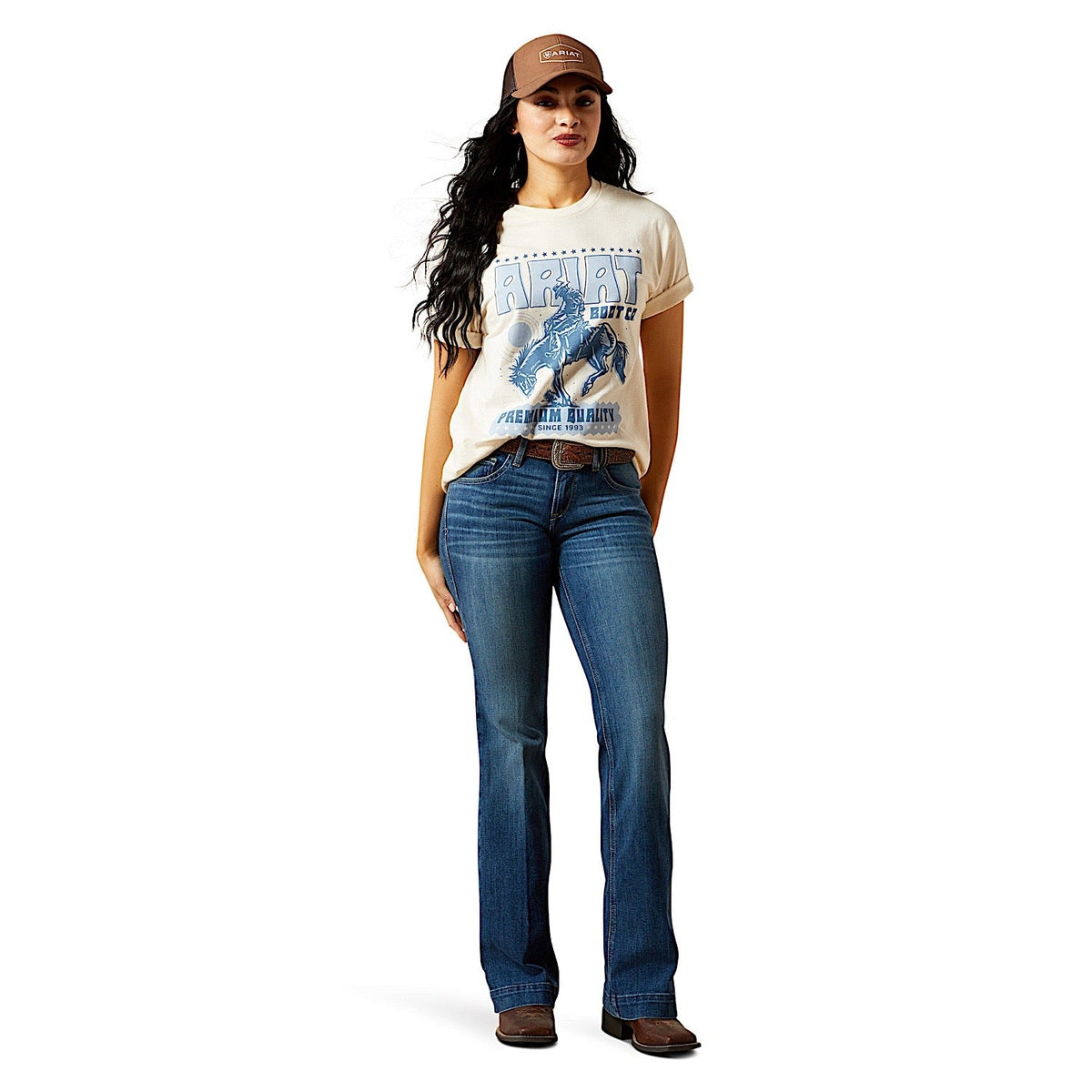 Ariat Womens Retro Block Poster T-Shirt - Natural