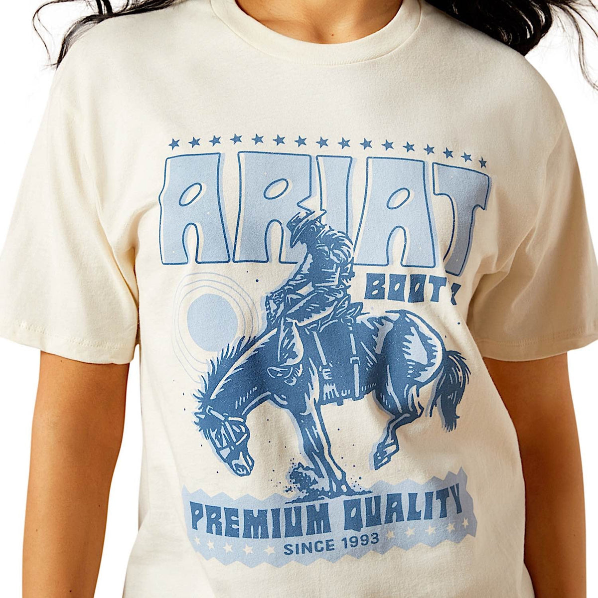 Ariat Womens Retro Block Poster T-Shirt - Natural