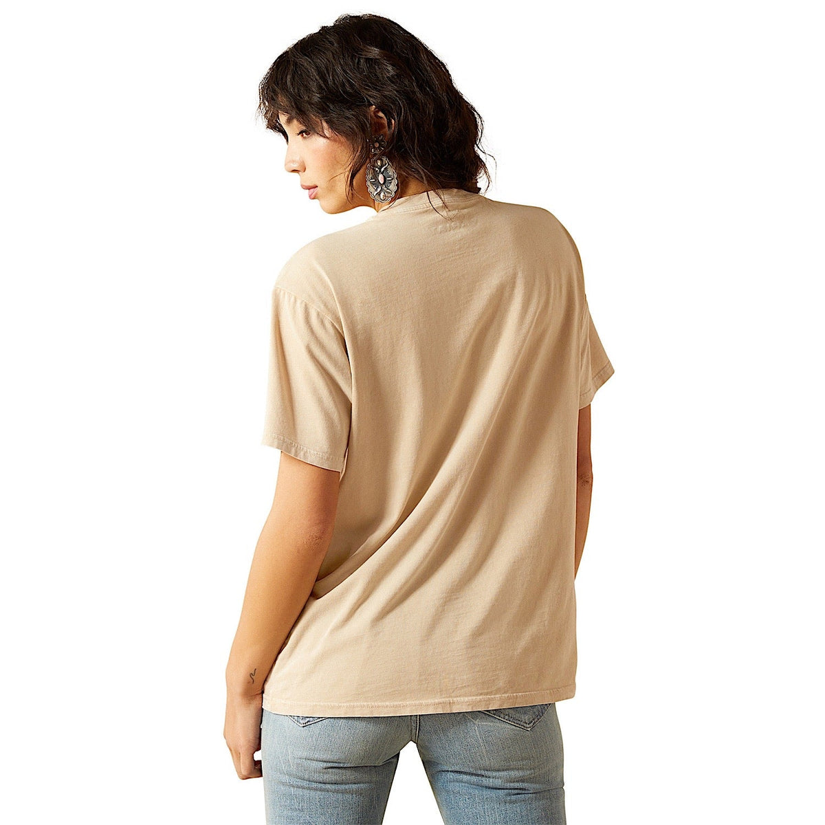 Ariat Womens Ride On T-Shirt - Oyster Gray Mineral Wash