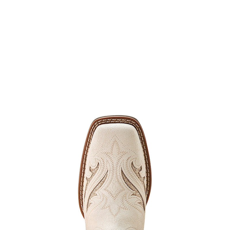 Ariat Women’s Round Up Bliss Western Boot Distressed Ivory