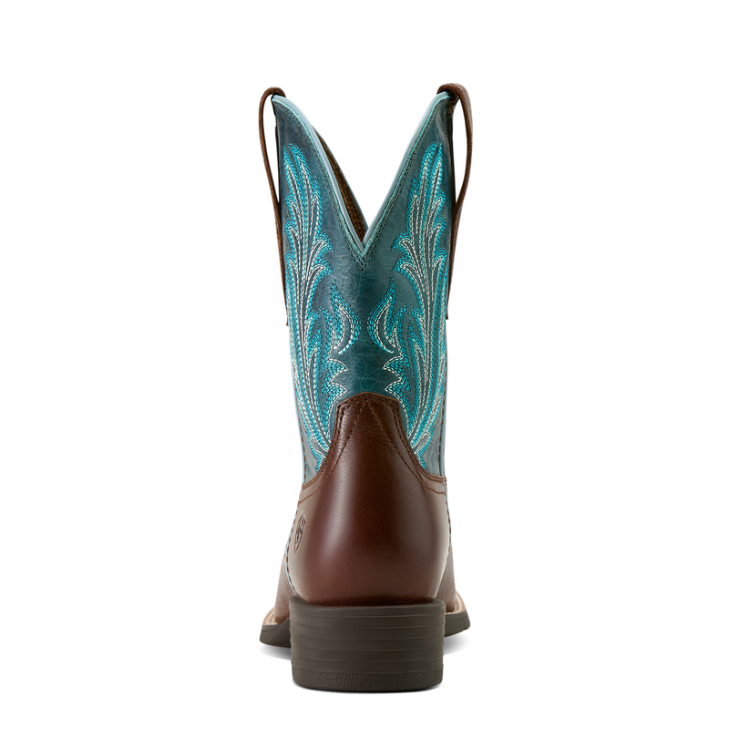 Ariat Women’s Round Up Filly Western Boot - Oiled Teak/Loyal Blue