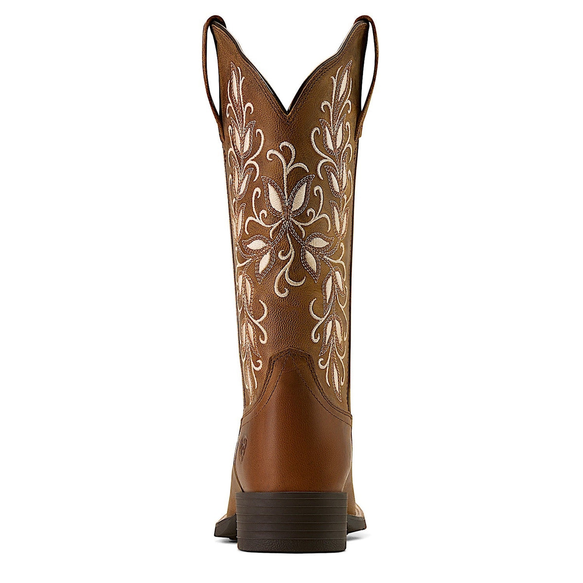 Ariat Womens Round Up Holly Wide Square Toe Western Boot - Pearl