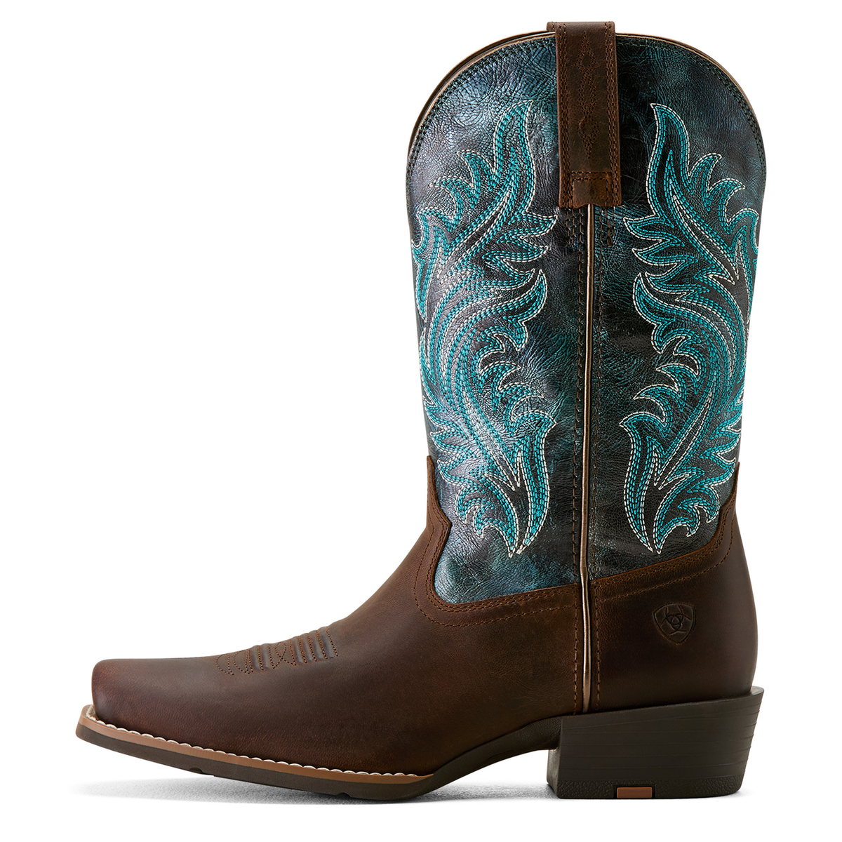 Ariat Women’s Round Up Narrow Cutter Western Boot - Sassy Brown/Ocean Wave