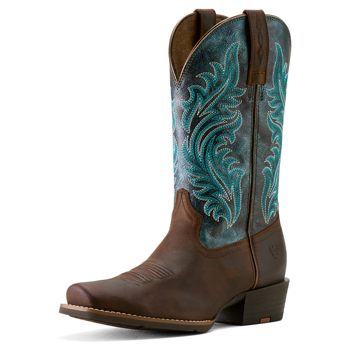 Ariat Women’s Round Up Narrow Cutter Western Boot - Sassy Brown/Ocean Wave