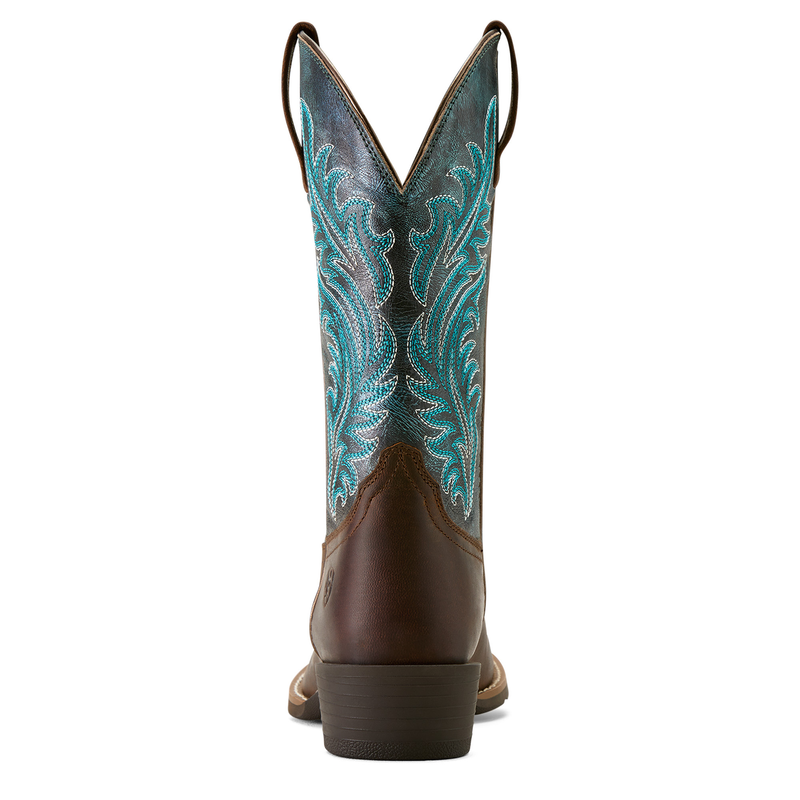 Ariat Women’s Round Up Narrow Cutter Western Boot - Sassy Brown/Ocean Wave