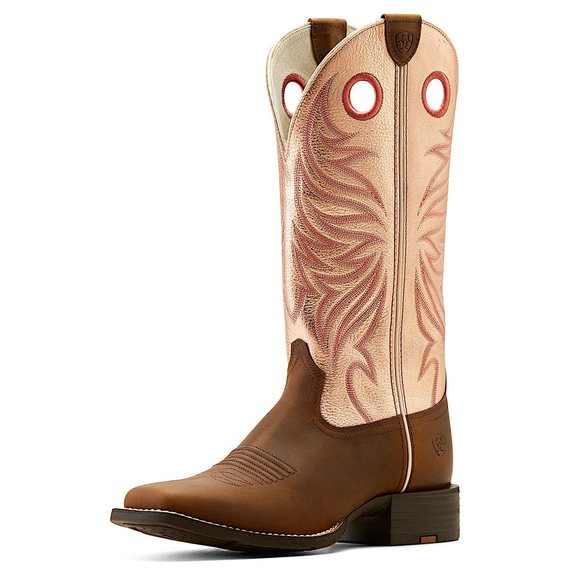 Ariat Women’s Round Up Ryder Wide Square Toe Western Boot - Pink