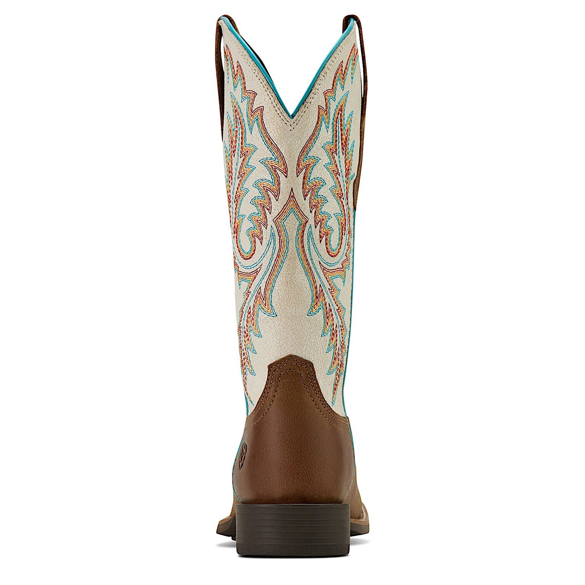 Ariat Women’s Round Up W Toe Stretchfit Western Boot - Sandstorm/Distressed Ivory