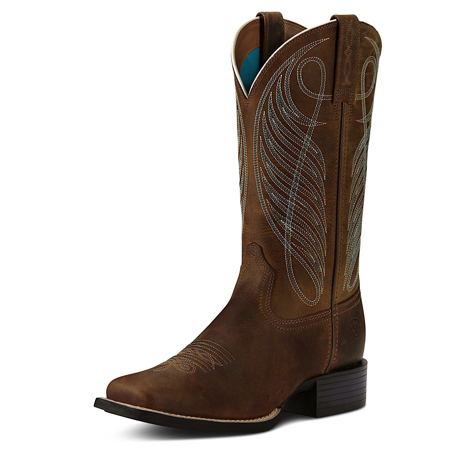 Buy Ariat Womens Round Up Wide Square Toe Powder Brown | The