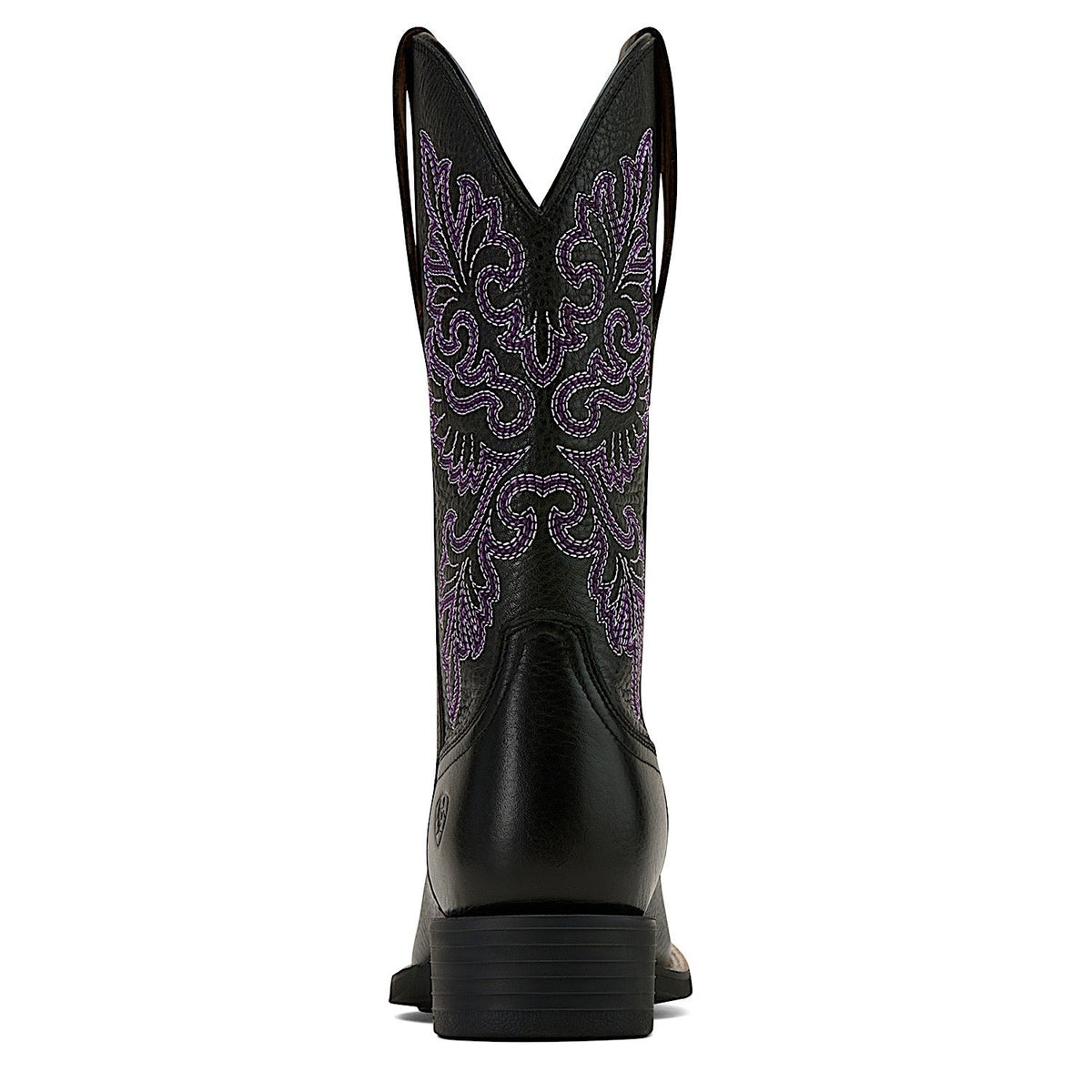 Ariat Women’s Round Up Wide Square Toe Stretchfit Western Boot - Black