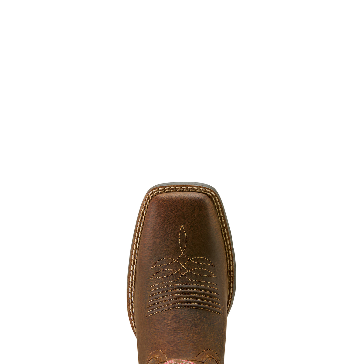 Ariat Womens Round Up Wide Square Toe Stretchfit Western Boot - Sassy Brown