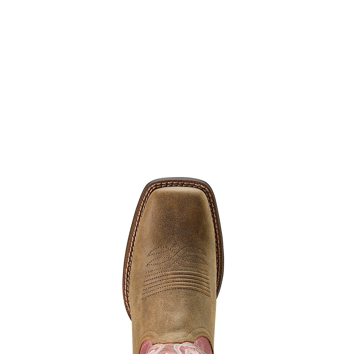 Ariat Womens Ruidoso Wide Square Toe Western Boot - Brown Bomber/Dusty Rose