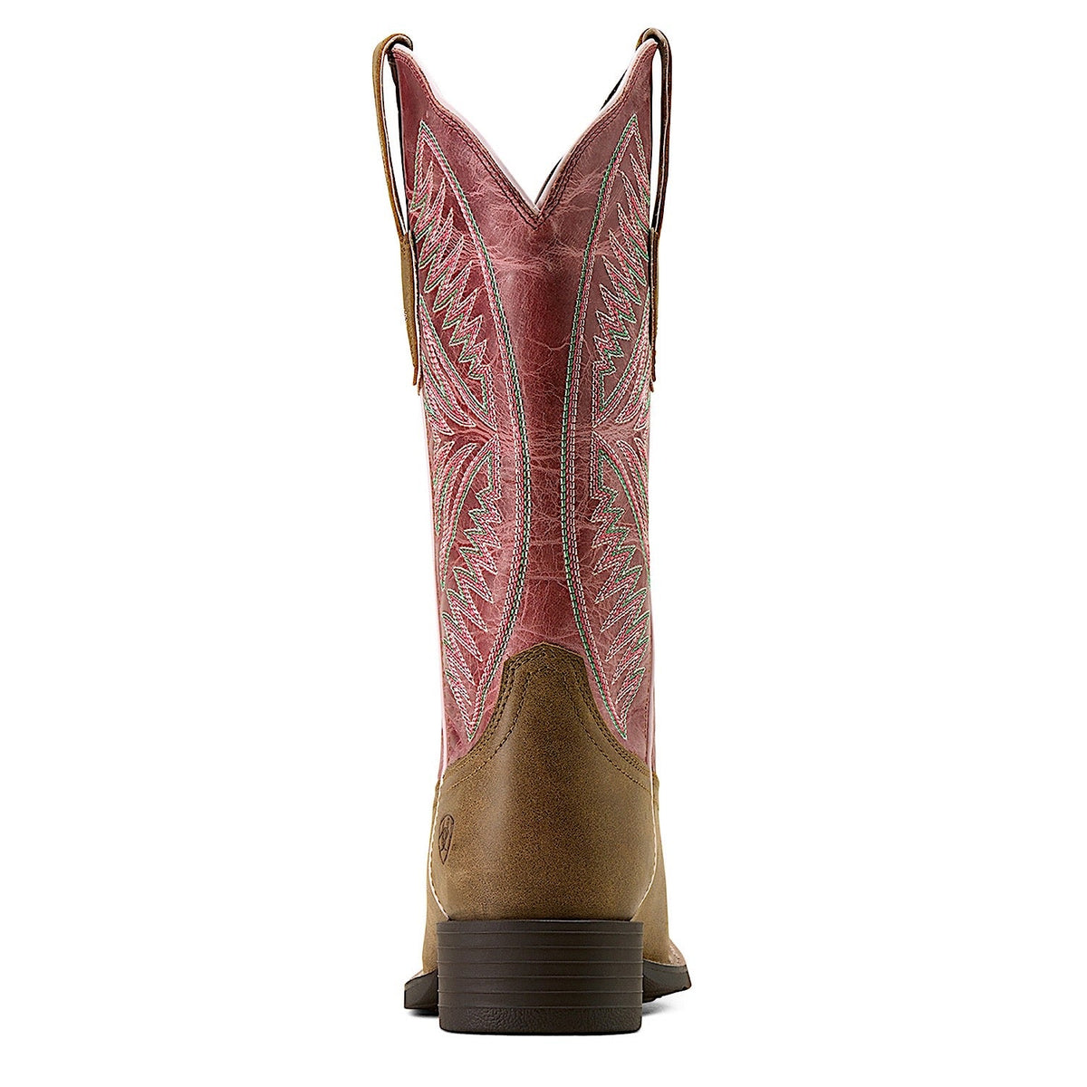 Ariat Womens Ruidoso Wide Square Toe Western Boot - Brown Bomber/Dusty Rose