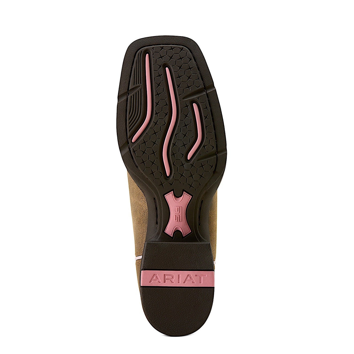 Ariat Womens Ruidoso Wide Square Toe Western Boot - Brown Bomber/Dusty Rose