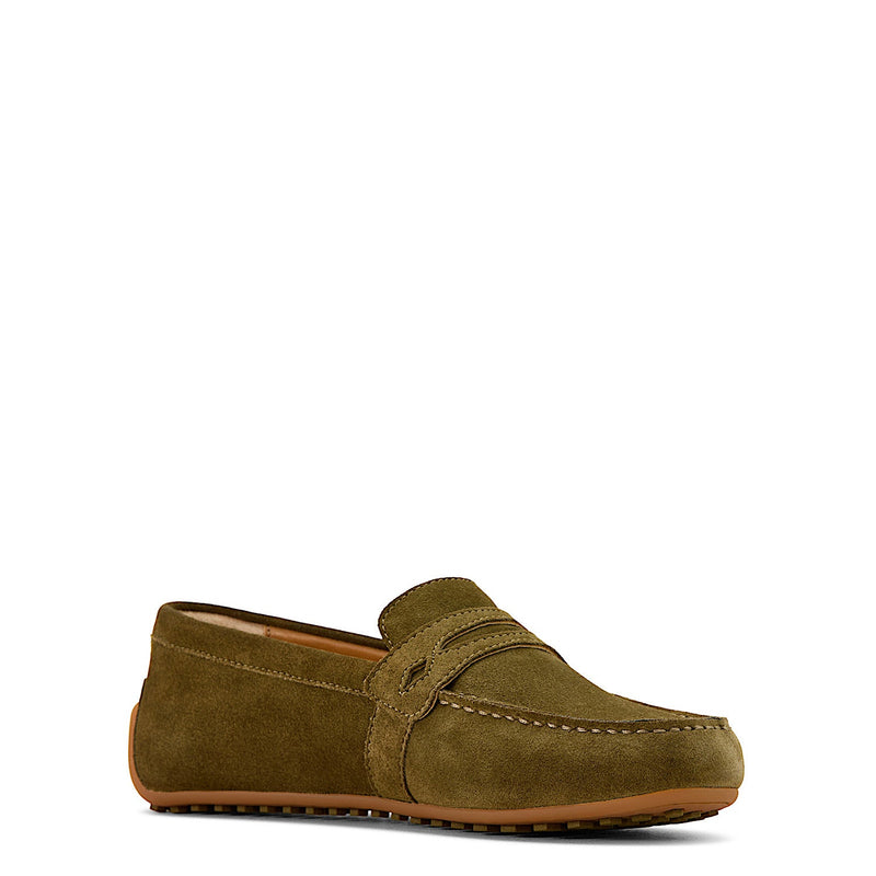 Ariat Women’s Selene Driving Moc - Dark Olive Suede