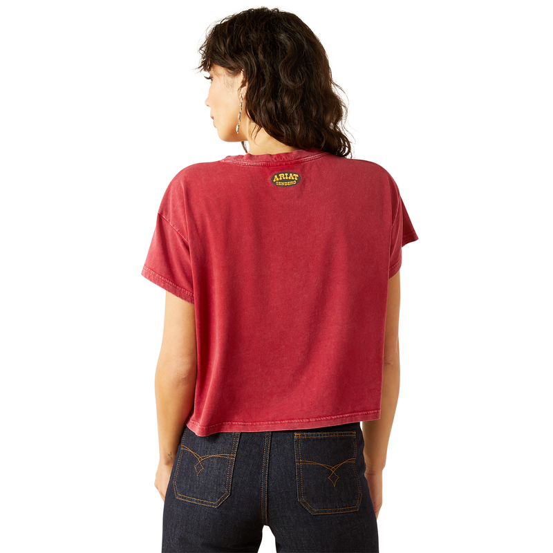 Ariat Womens Sendero Slow Horses Tee - Biking Red Mineral