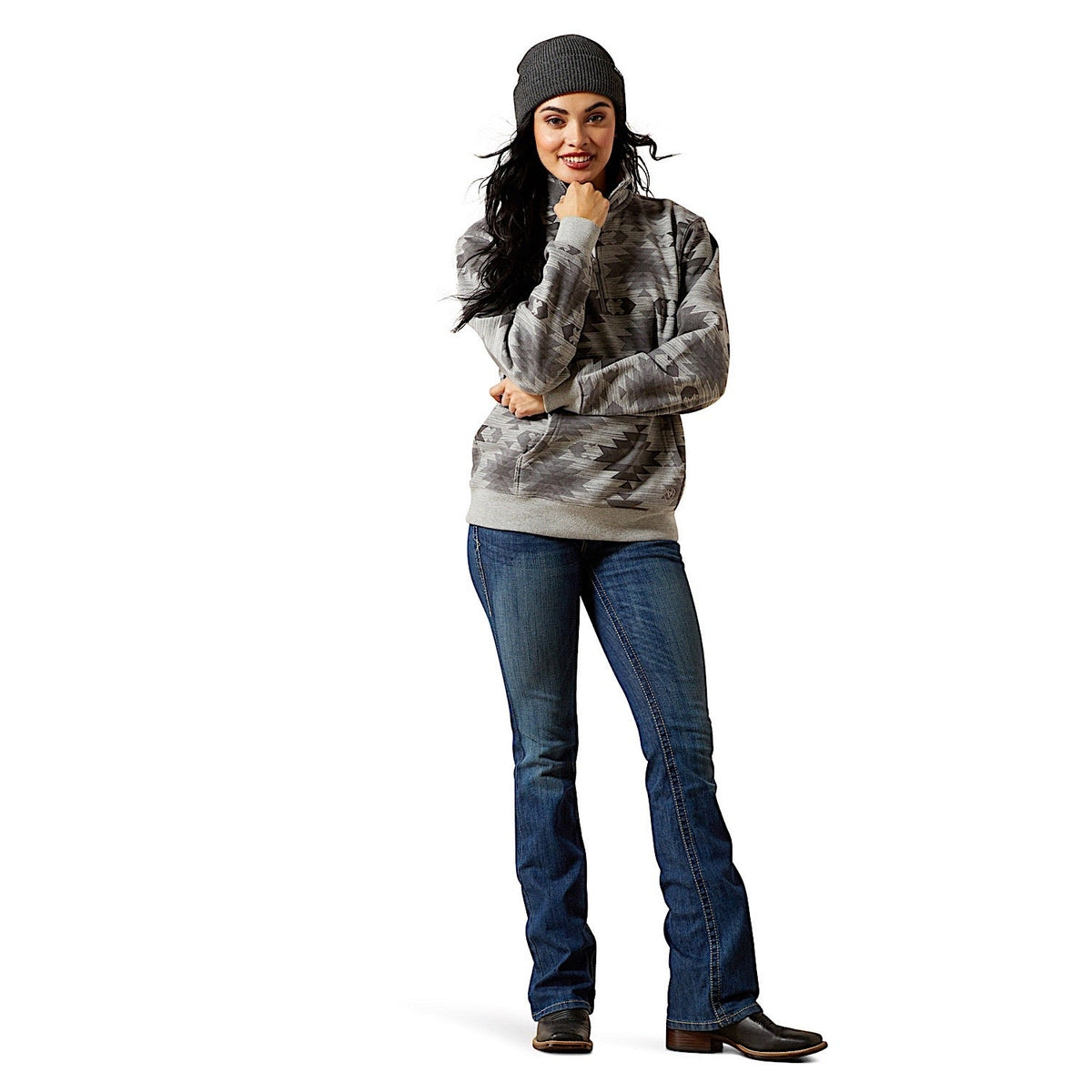 Ariat Women’s Sienna 1/2 Zip Sweatshirt - Marble Southwest