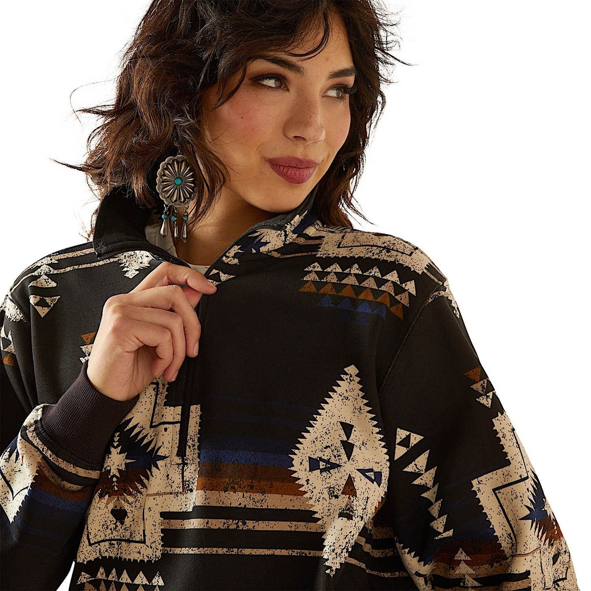 Ariat Womens Sienna 1/2 Zip Sweatshirt - Thornstone Print