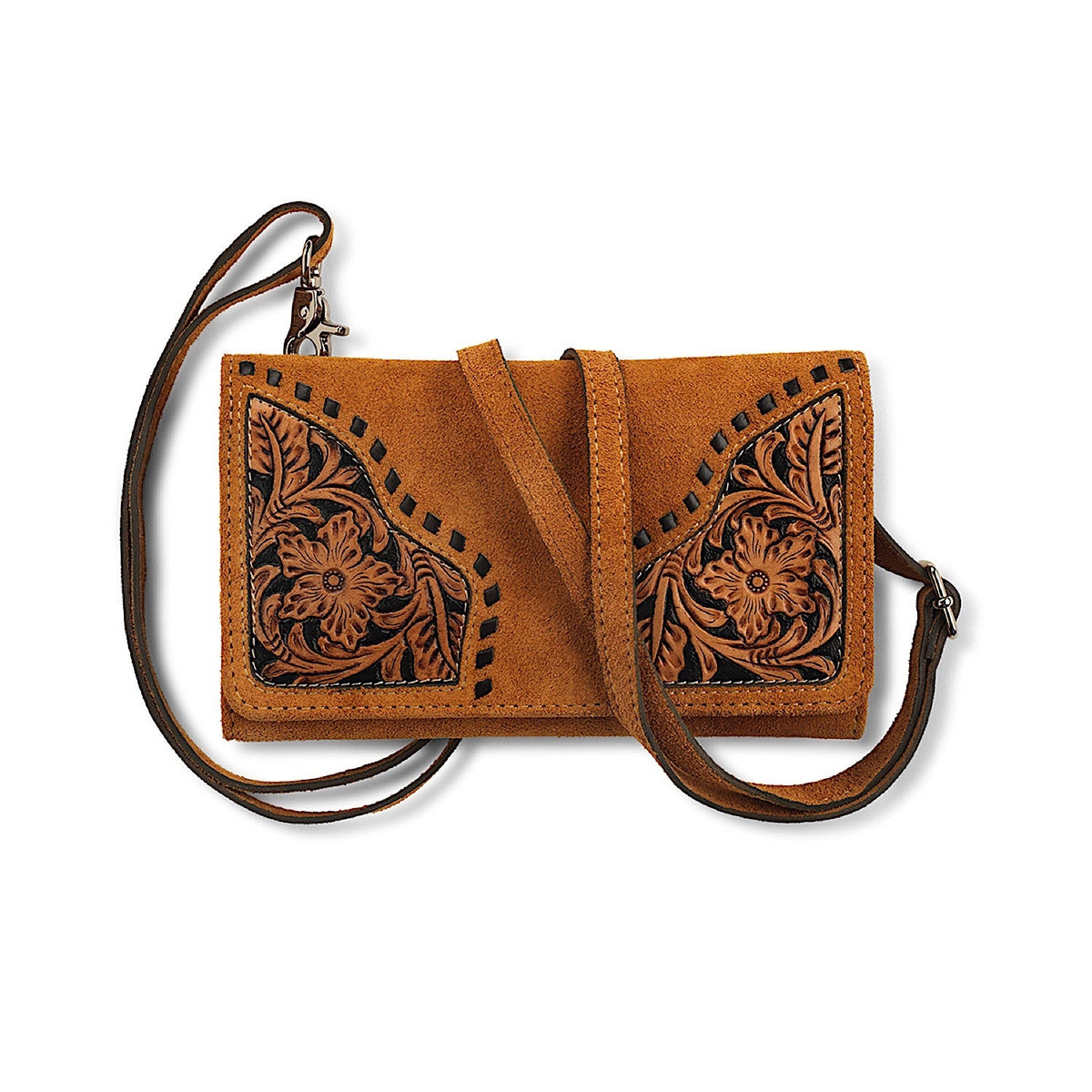 Ariat Women’s Sierra Crossbody Clutch Bag - Roughout Tan